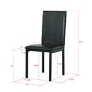 5 Piece Dinning Set With Faux Marble Top, Table & 4 Chairs - Black by HouseOfZazla