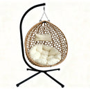 Foldable Hanging Egg Chair with Stand and Cushion by HouseOfZazla