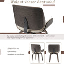 Mid Century Modern Dining Chair 360° Swivel, Ergonomic Design Upholstery, Bentwood Frame, (Set of 2) - Beige by HouseOfZazla