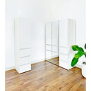 Elise - Slim Modular Closet Cabinet With Drawers - White by HouseOfZazla