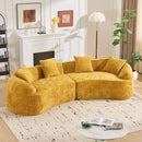 Curved Compressed Sofa, Nordic-Style Design For Living Room