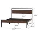 Ceres - Metal Bed With Wood Headboard & Footboard by HouseOfZazla