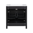 Bathroom Vanity With Ceramic Sink, Modern Single Bathroom Cabinet With 2 Doors And A Shelf, Soft Close Doors by HouseOfZazla