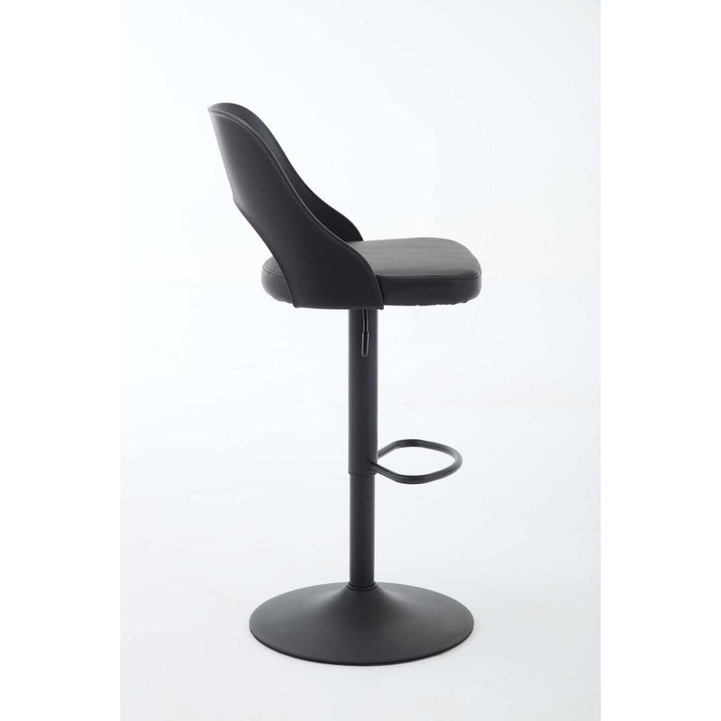 Bar Stools Set of 2 Modern Black PU Counter Height Barstool, High Padded Swivel Adjustable Barstools with Back for Bar Counter and Kitchen Island