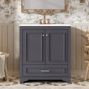Bathroom Vanity With Sink, Cabinet & 2 Soft Closing Doors & Adjustable Shelf