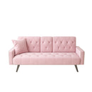 Sofa Bed With Nail Head Trim And Cup Holders - Pink by HouseOfZazla