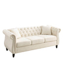 Chesterfield Sofa With Rolled Arms And Nailhead Trim by HouseOfZazla