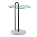 Claire - Contemporary / Glam Side Table - Black / Clear by HouseOfZazla