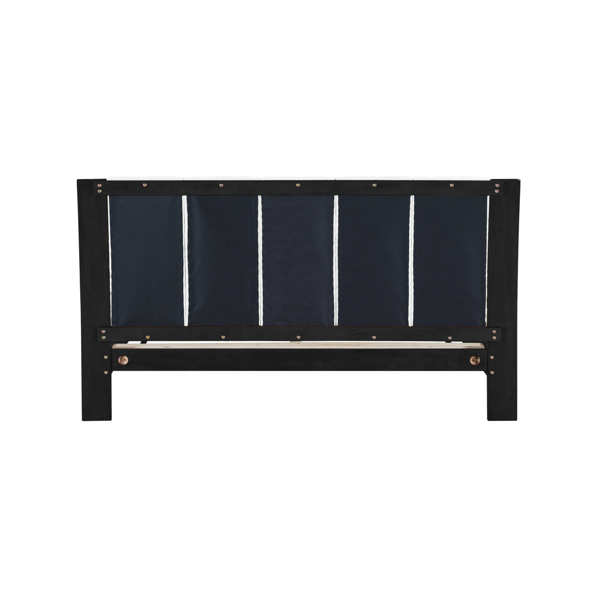 Queen Size Bed Frame in Black & White Pine, photo 10 of 10