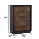 Houston - 5 Drawer Chest - Walnut