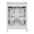 Modern Bathroom Vanity With Ceramic Sink, Soft-Close Doors, Flip Drawer, U-Shaped Shelves, Elegant Storage Solution by HouseOfZazla