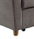 Justine - Convertible Sleeper Loveseat - Brown