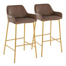 Daniella - Contemporary / Glam Fixed Height Bar Stool (Set of 2) by HouseOfZazla