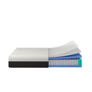 12'' Hybrid Mattress, Cooling Memory Foam & Pocket Springs Medium Firm - White - Queen by HouseOfZazla