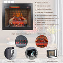 28inch Infrared Electric Fireplace Insert, Touch Panel Home Decor Heater, Smokeless Firebox With Trim Kit