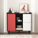 Modern Sideboard Buffet Cabinet With Doors And Unique Panel Styling by HouseOfZazla