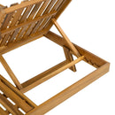 Acacia Wood Adjustable Lounge Chair, Teak Finish by HouseOfZazla