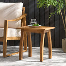 Patio Conversation Set with Acacia Wood Armchairs and End Table by HouseOfZazla