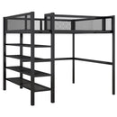 Loft Bed With 4 Tier Shelves And Storage by Unique Piece Furniture