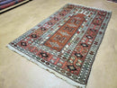 4' X 7' Antique Handmade Turkish Melas Oushak Wool Rug