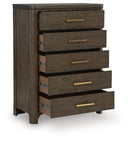 Radkin - Five Drawer Chest - Burnished Brown by Unique Piece Furniture
