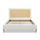 Haley - Upholstered Cane Back Platform Bed by HouseOfZazla
