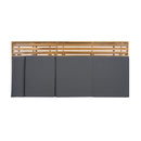 LOUNGE CHAISE SET WITH HEADREST,SPACE AVAILABLE ON ONE SIDE, ACACIA WOOD WITH WATER-RESISTANT LOUNGE CUSHIONS (DARK GREY & 3-FOLD & 4 inch) - MATCHING CREAM/BEIGE VERSION AVAILABLE