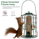 Metal Bird Feeder: Squirrel-Proof Seed Feeder with 4 Ports by LJGDeals