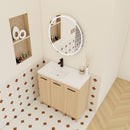 Wall Mounted Floating Bathroom Vanity With Sink, 3 Door Modular Cabinet by HouseOfZazla