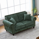 2 Seater Sofa With Rolled Arms, Tufted Upholstered Couch by Unique Piece Furniture