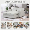 Pull Out Loveseat Sofa With Adjsutable Backrest, 2 Pillows, Cup Holders, USB Ports For Living Room by HouseOfZazla