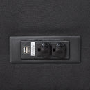 87.4"Sectional Sleeper Sofa with USB Charging Port and Plug Outlet,Pull-Out Sofa Bed with 3 Pillows, L-Shape Chaise for Living Room Small Apartment,Black