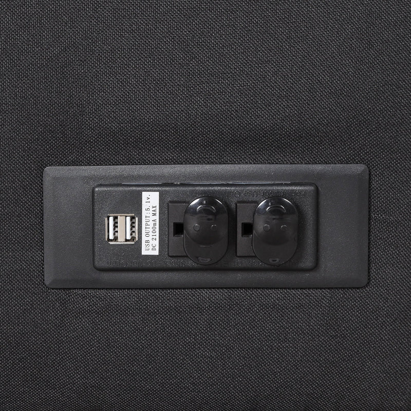 87.4"Sectional Sleeper Sofa with USB Charging Port and Plug Outlet,Pull-Out Sofa Bed with 3 Pillows, L-Shape Chaise for Living Room Small Apartment,Black