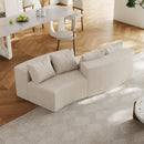 Curved Sectional Sofa With 4 Pillows, Modular Semi Circular Design by HouseOfZazla