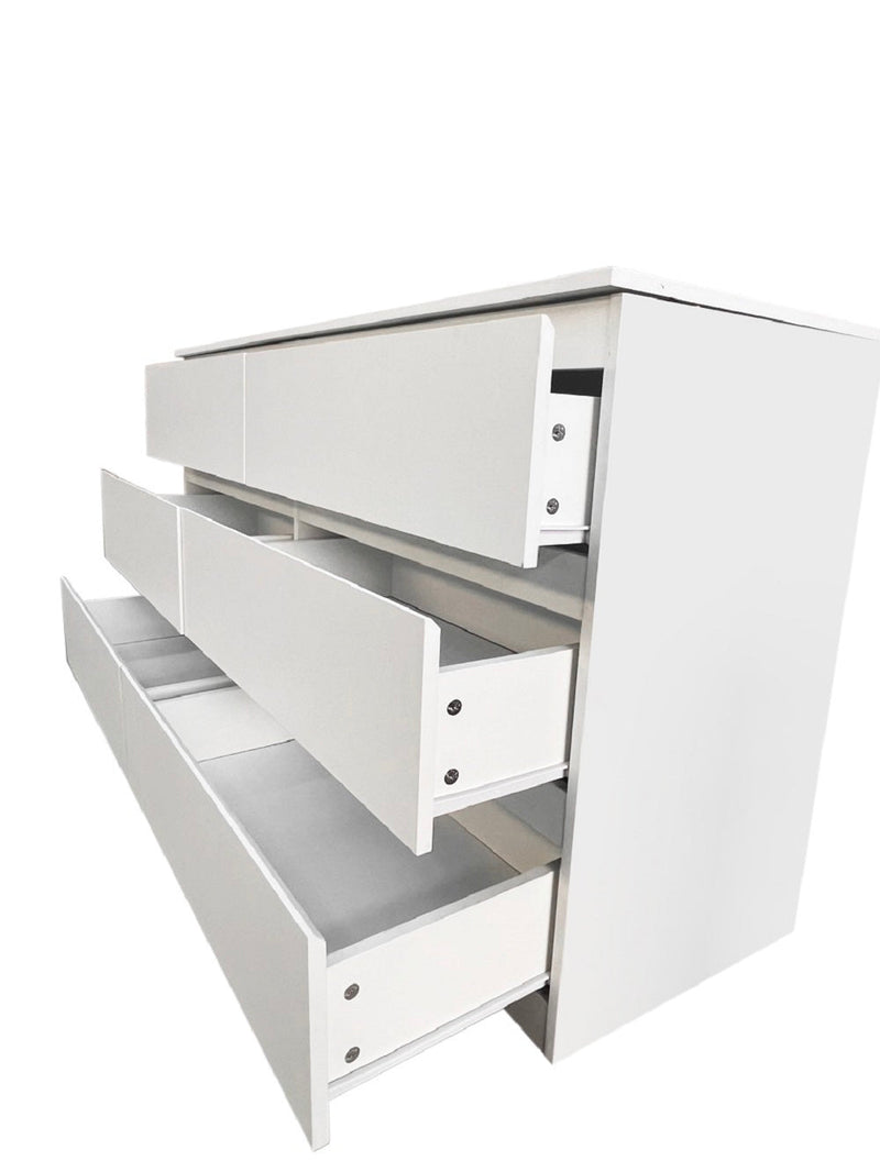 6 Drawer Double Dresser for Bedroom Living Room Hallway,white