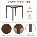 5 Piece Dining Table Set, Wooden Dining Square Table Set For 4 by HouseOfZazla