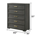 Colorado - Bedroom Set With Upholstered LED Headboard by HouseOfZazla