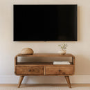 Mini Curved Media Unit - Oak by HouseOfZazla