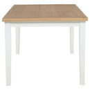 Andrews 66-inch Rectangular Dining Table Light Ash and White
