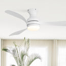 52" Low Profile Ceiling Fan with Lights, Quiet Reversible DC Motor, Dimmable LED by HouseOfZazla