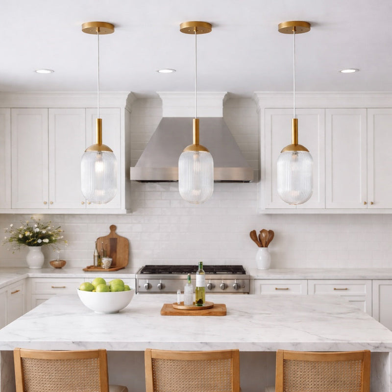 Modern Style Pendant Lamp - Bronze and Clear, photo 2 of 7