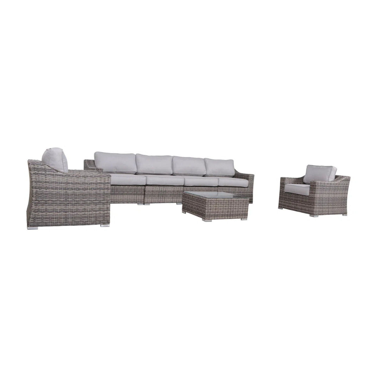 Outdoor Wicker Conversation Set With Cushions, All Weather, photo 14 of 40