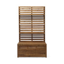 Storage Bench With Rack - Teak