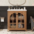 Vintage Farmhouse Bathroom Vanity with Ceramic Sink by HouseOfZazla