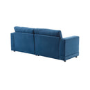Modern Square Arm Sofa With Soft Fabric Upholstery, Deep Cushions by HouseOfZazla