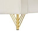 85.44" Modern Velvet Couch with Gold Legs,Upholstered Sofa for Living Room