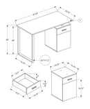Computer Desk with Marble Look Laminate and Storage Drawers - White by HouseOfZazla
