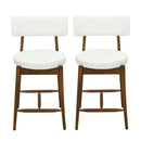 Mid Century Modern Counter Stools, Fabric Upholstered Chairs by HouseOfZazla