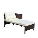 Outdoor Patio Furniture 3-Piece Conversation Set with Wicker Rattan Sectional Sofa by HouseOfZazla