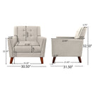 Luminaesque - Fabric Upholstered Armchair With Tufted Back